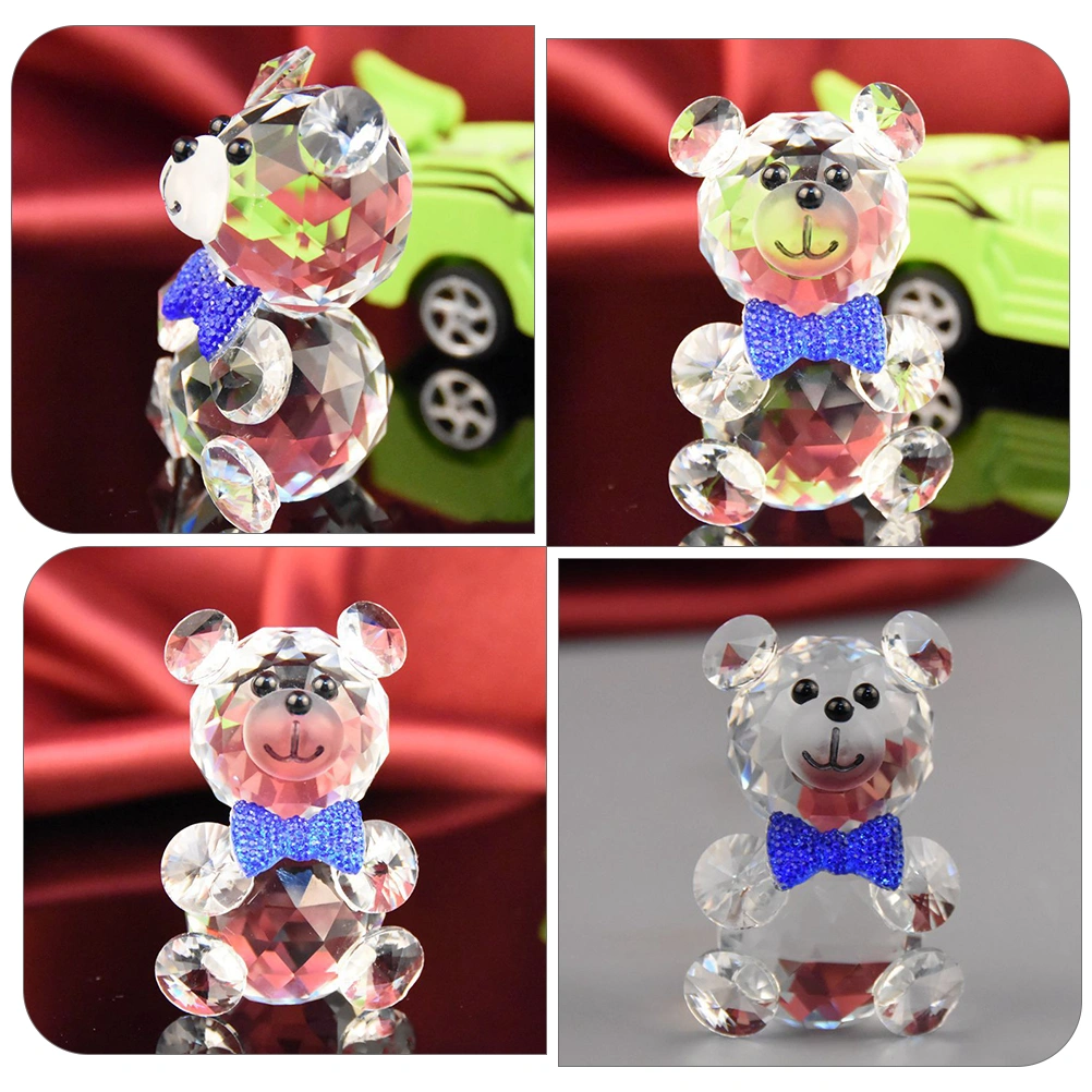 Crystal Bear Adorn Delicate Crystal Bear Decor Bear Ornament Valentine Bear Gift