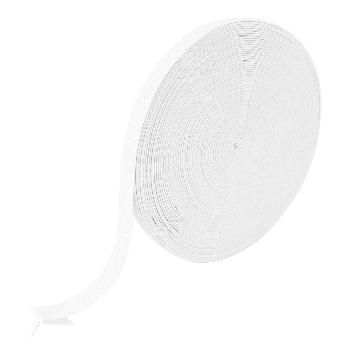1 Roll 1.5cm Width 16m Length Elastic String Mask Rope Ear Hanging String Broadside Elastic Spool Mask Making Material for Home Factory Shop (White)