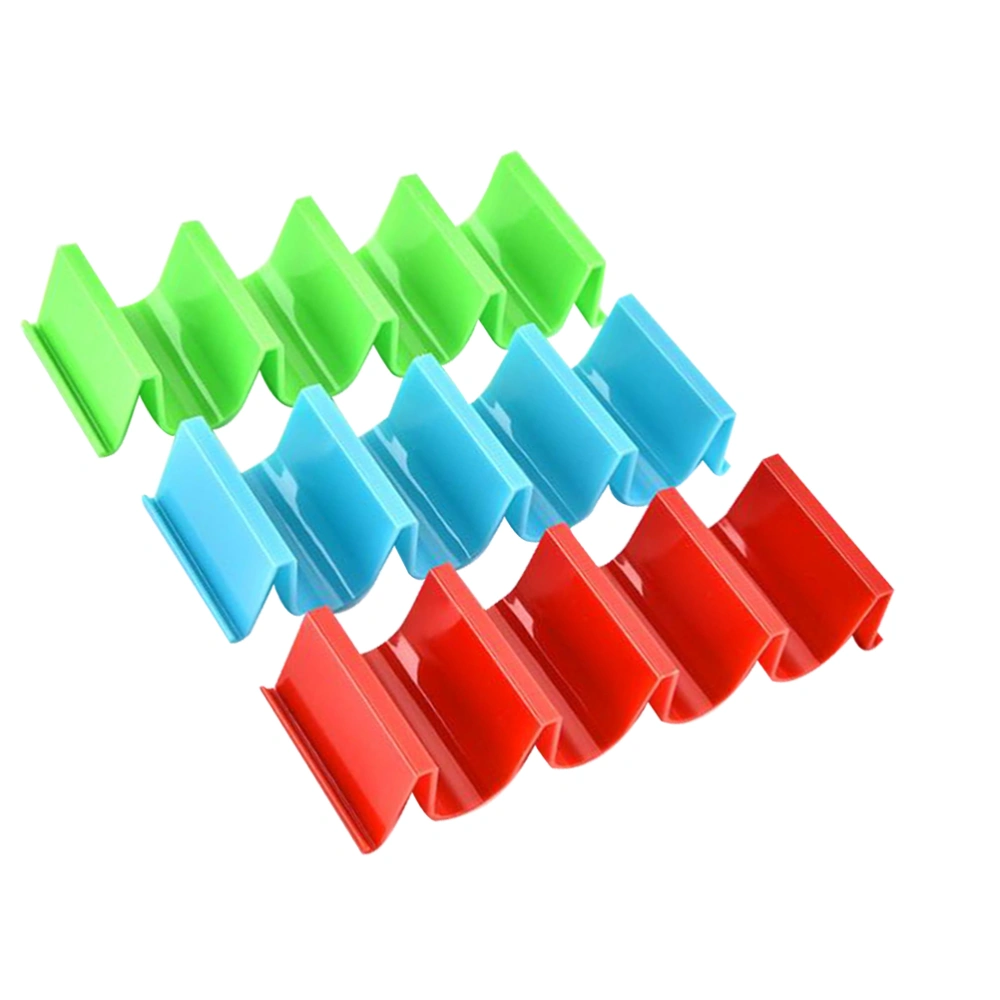 3pcs Mexican Pancake Rack Creative Pancake Rack Tortilla Roll Clip Tool Home Kitchenware Storage Accessories (Green + Blue + Red)