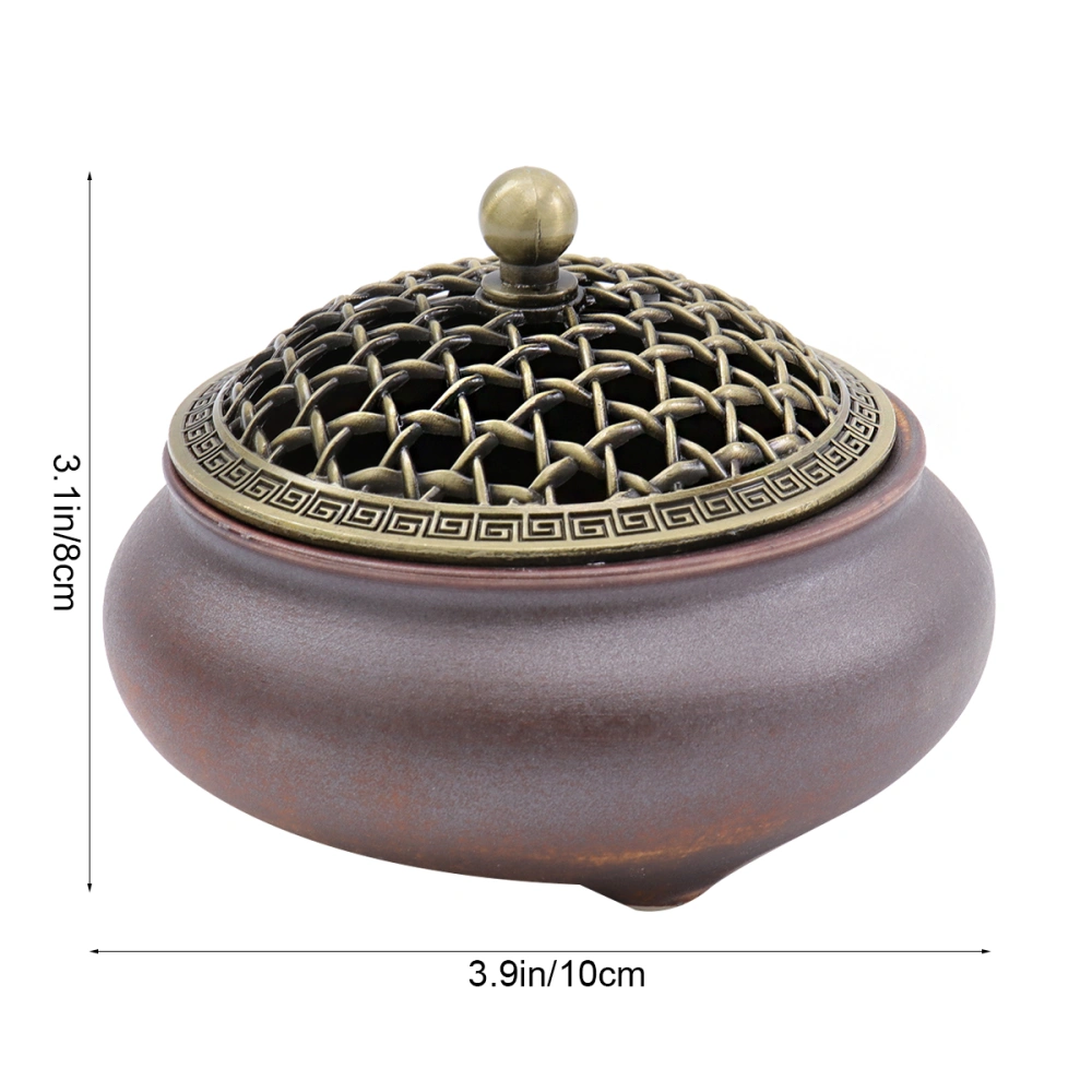 Vintage Incense Aroma Therapy Censer Yoga Practical Burner Creative Censer Desktop Decoration Yellow