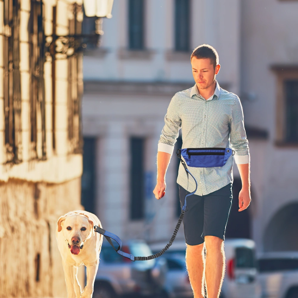 1 Set Dog Running Leash Hand Free Dog Leash Waist Bag Dog Leash Dog Walking Supplies