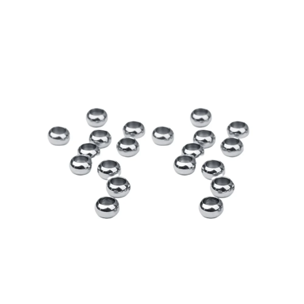 20pcs 12MM Diameter Stainless Steel Beads Round Beads DIY Craft Beads Creative DIY Jewelry Accessories for Bracelet Necklace Earring (Silver, 6MM Hole)