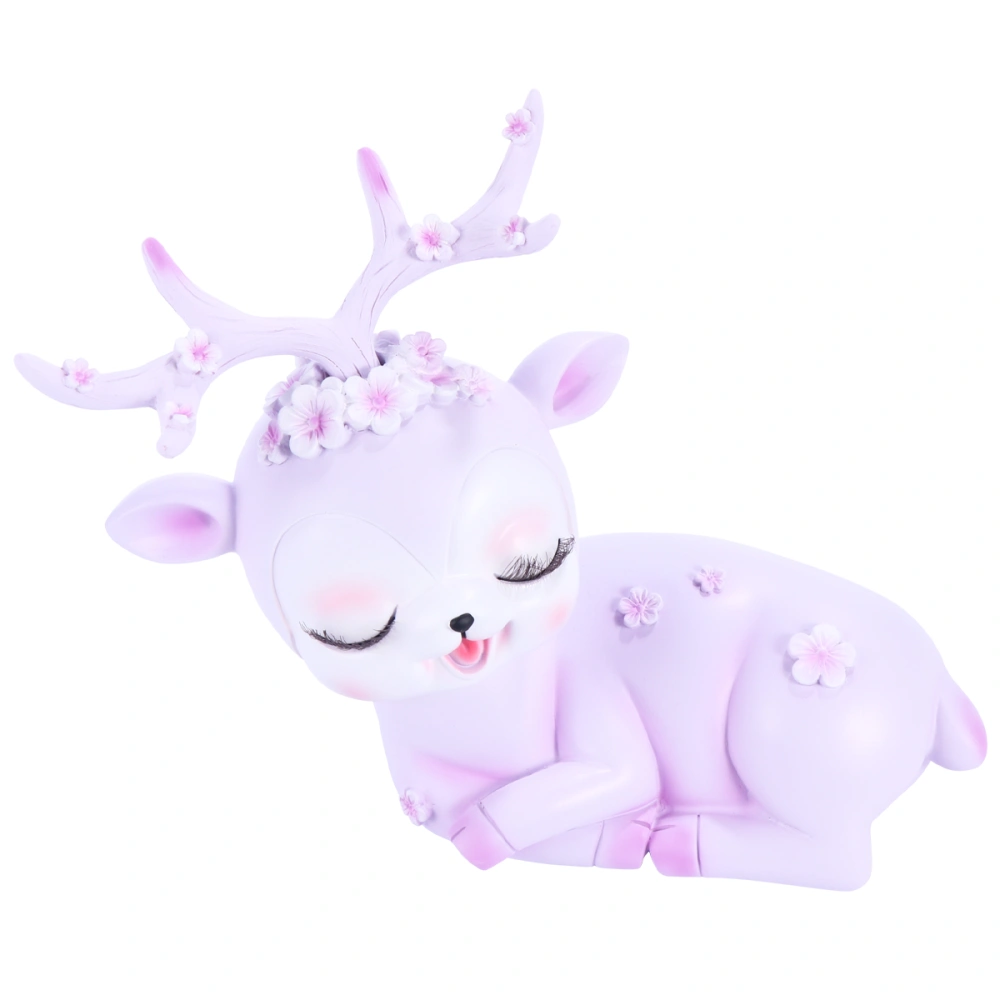 Resin Piggy Bank Cartoon Sika Deer Saving Pot Adorable Money Box Gift for Kids