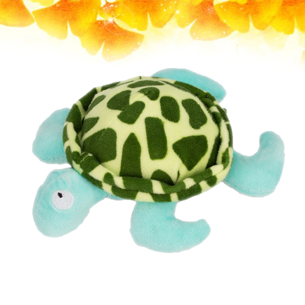 Plush Turtle Bite Toys BB Sound Toy Funny Playing Doll Creative Pet Toy Teeth Grinding Toy (Green)