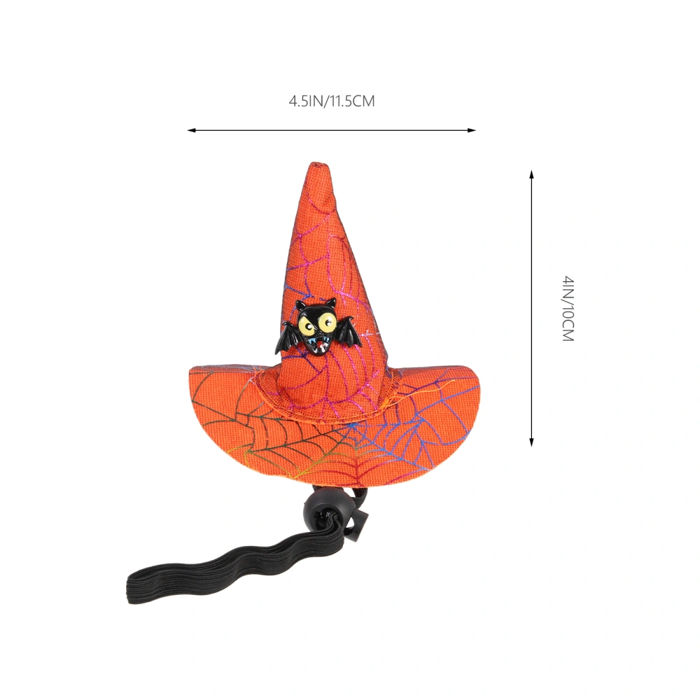 4Pcs Decorative Pet Hats Halloween Themed Cat Hats Multi-function Witch Hats Cat Accessory