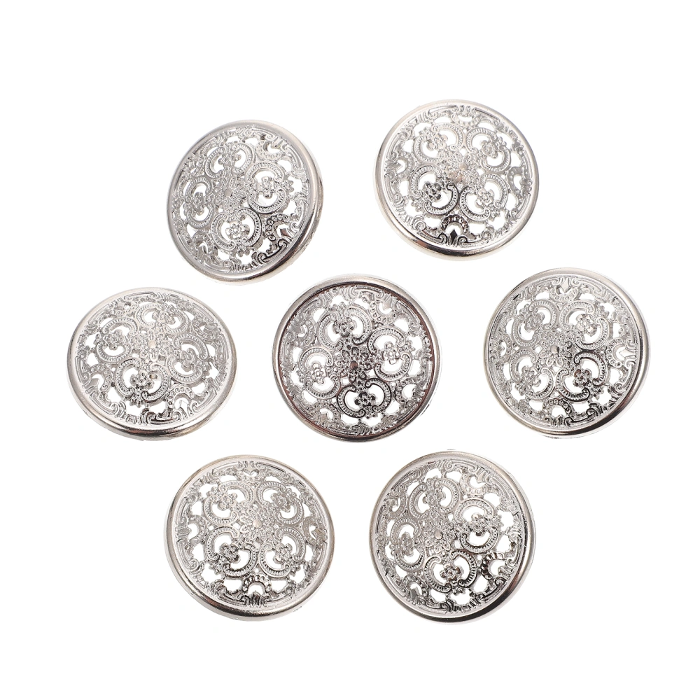 50Pcs Sewing Buttons Hollow Metal Buttons Vintage Alloy Buttons Clothing Accessories