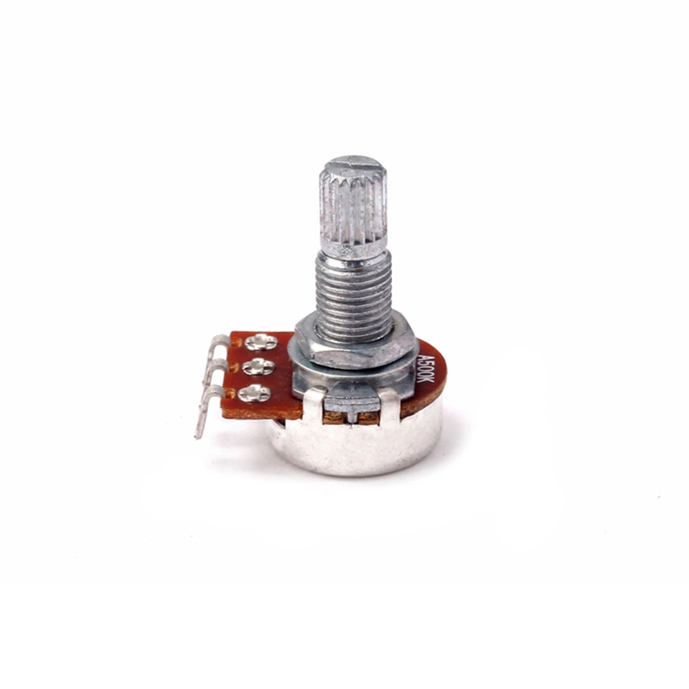 Guitar Accessory A500K Mini Long Knurled Split Shaft Curved Pot Guitar Potentiometers Shaft Volume and Tone Controls