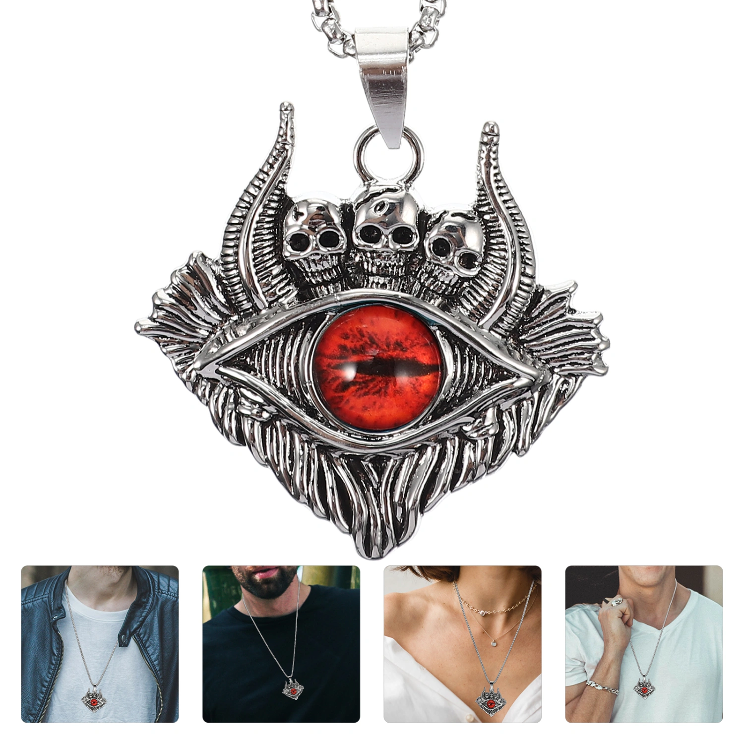 Evil Eye Necklace Stainless Steel Neck Chain Evil Eye Pendant Necklace Chain