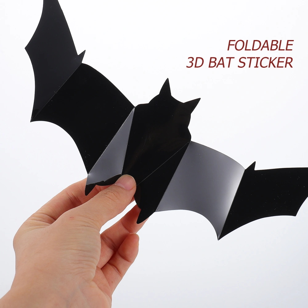 1 Set of Halloween Stickers 3D Bat Ghost Stickers Halloween Party Decorations