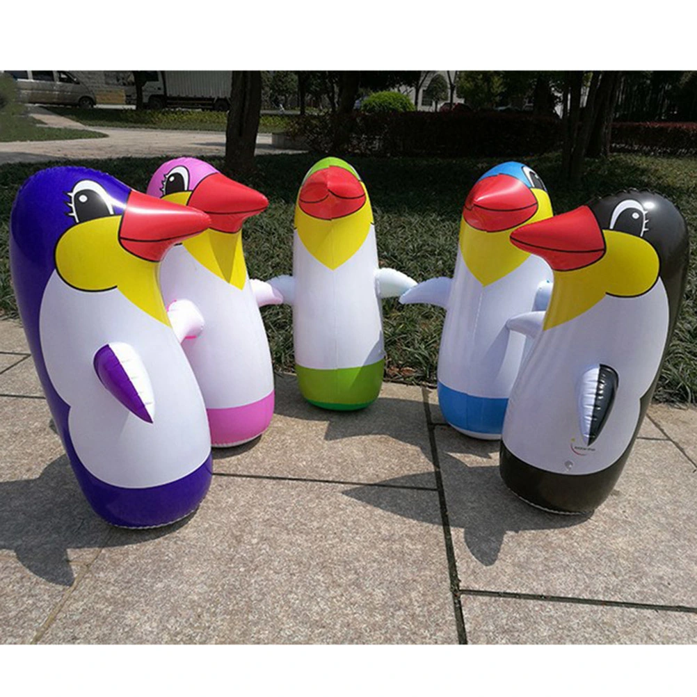 6pcs 22CM Size Per Set Random Color Inflatable Punching Penguin Toy Tumbler Toy Party Accessory for Kids