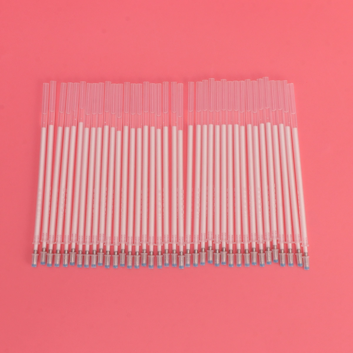 100 Pcs Heat Erasable Fabric Marking Pens Thin Rod Neutral Heat Elimination Refills High Temperature Heated Fade Refill Pens (White)