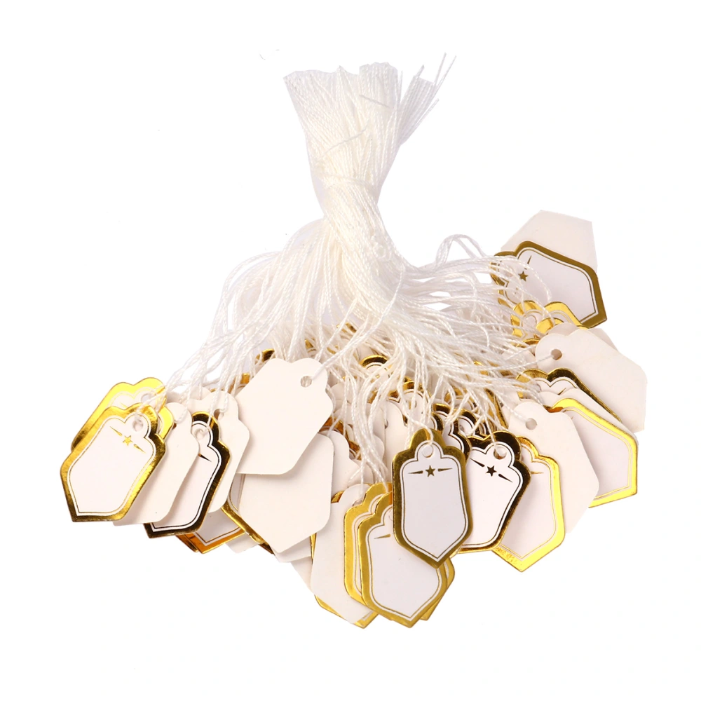 500pcs Golden Hanging Price Label Tags for Gift Jewelry Sale Display