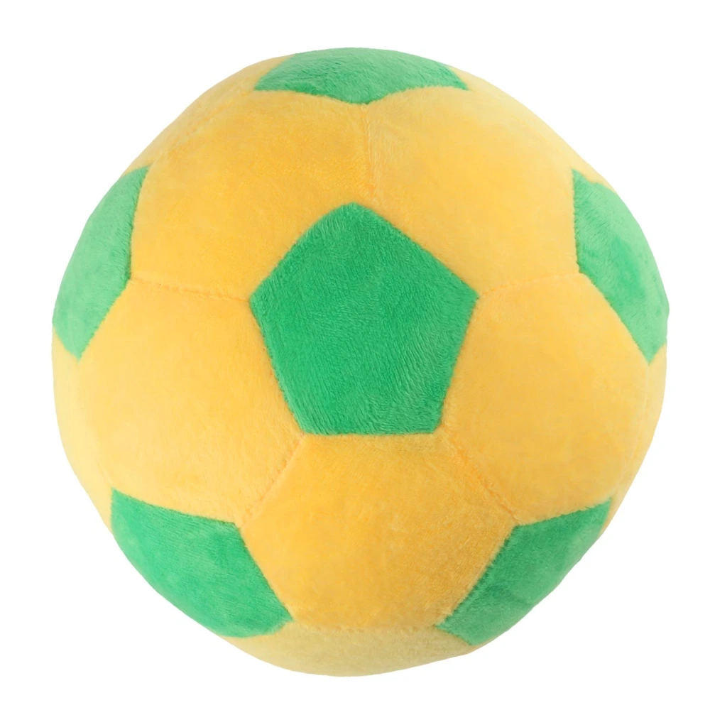 Multifunctional Football Playthings  Soccer Stuffed Toy Plush Football Toy Football Shape Throw Pillow Yellow