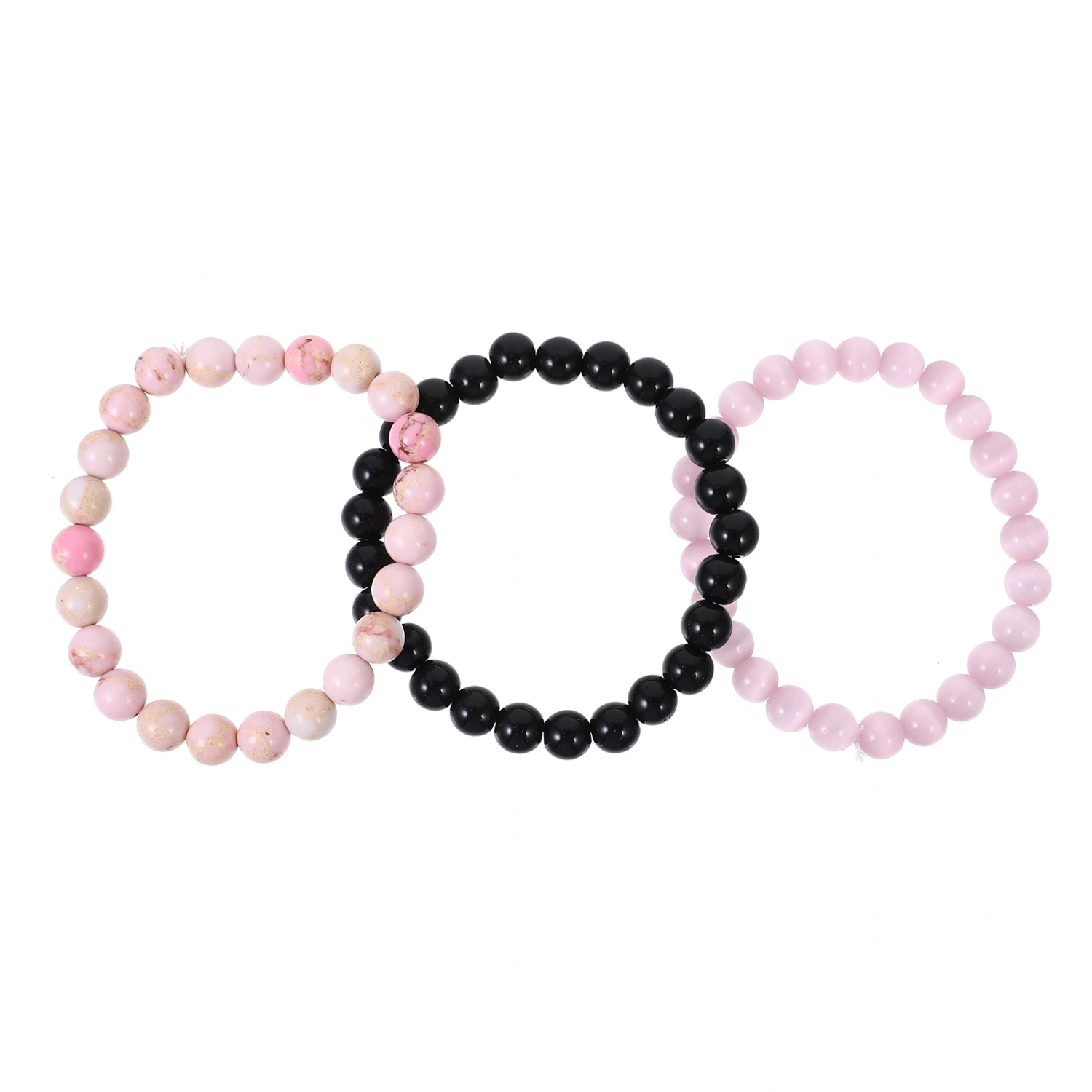 3pcs Stone Beaded Bracelets Wrist Bracelets Women Bracelets Female Jewelries