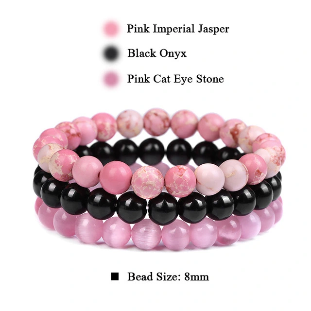3pcs Stone Beaded Bracelets Wrist Bracelets Women Bracelets Female Jewelries