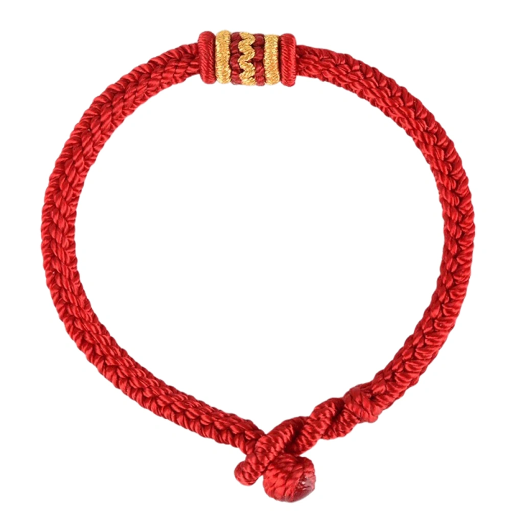 1Pcs Fashion Handmade Red Rope Thread String Bracelet Anklet Braided Charms for Lover Couples (16cm)