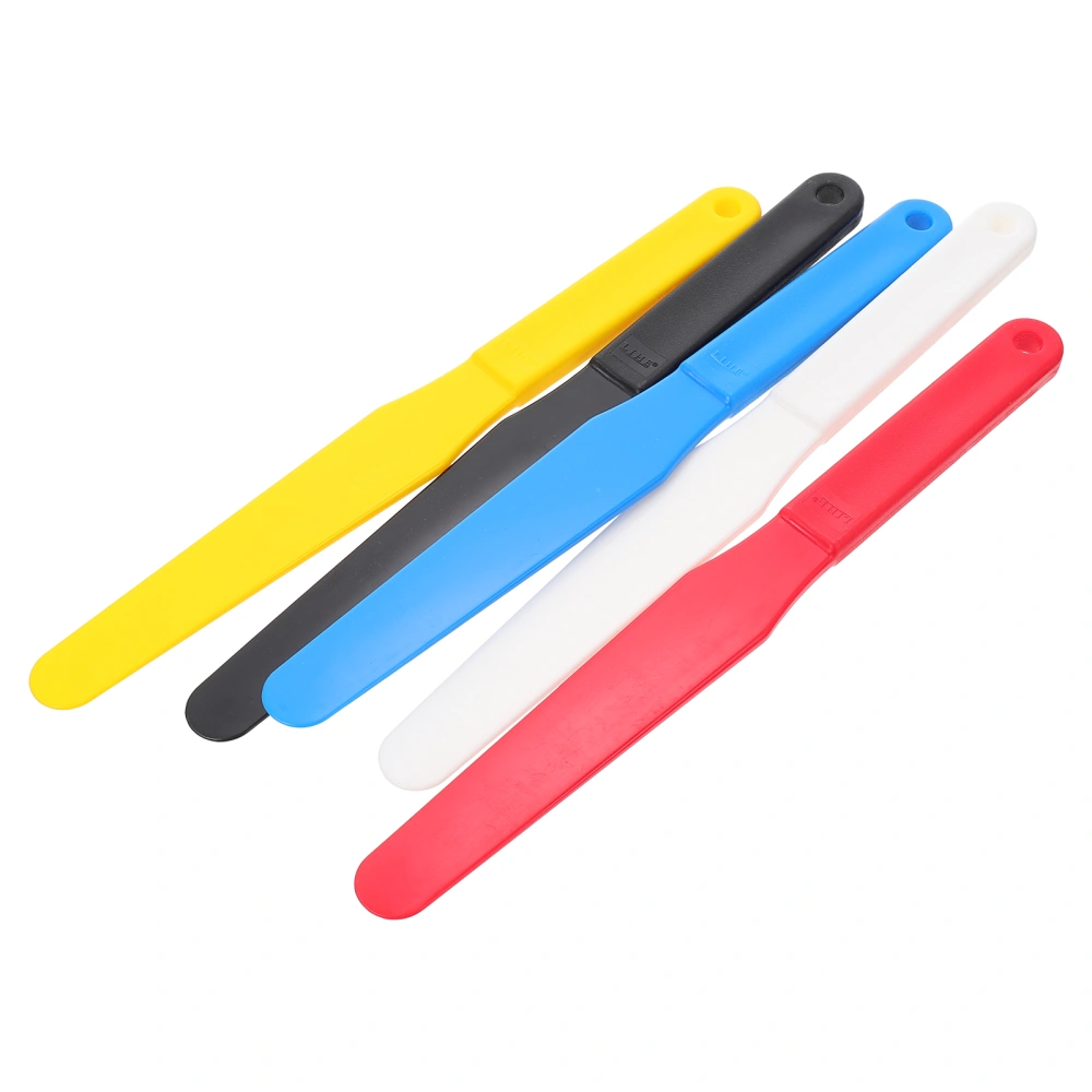 5pcs Portable Screen Mixing Scrapers Oil Painting Spatulas (Random Color)