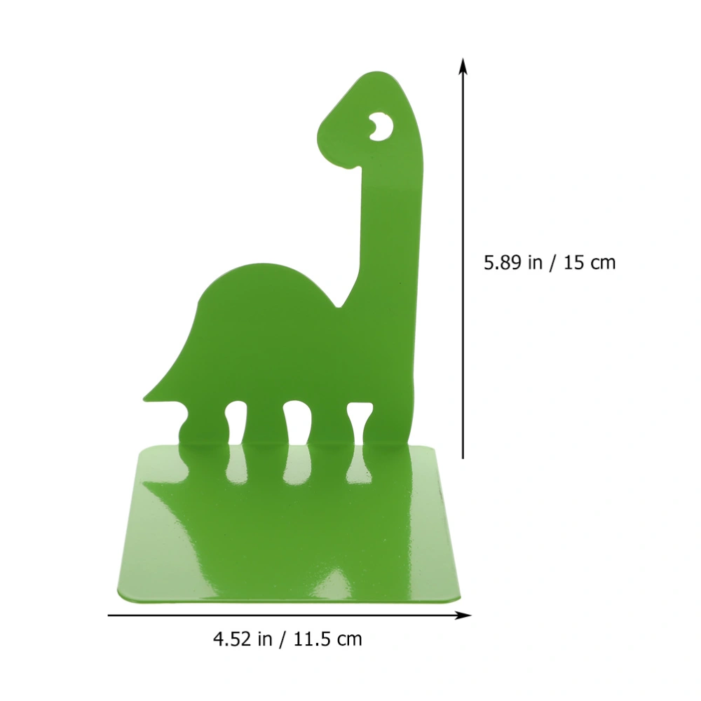 2 Pairs of Adorable Dinosaur Shaped Book Stands Plastic Bookends for Home Office