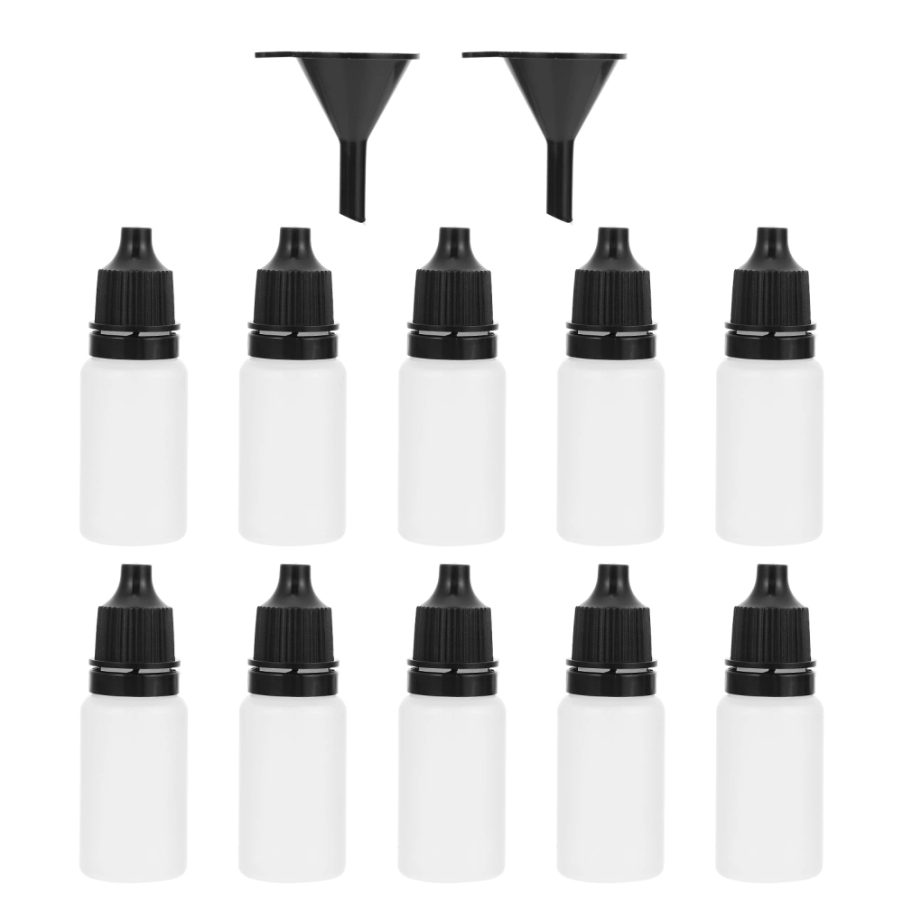 50pcs Squeezable Drop Bottles Portable Eye Liquid Bottles Set with Funnels