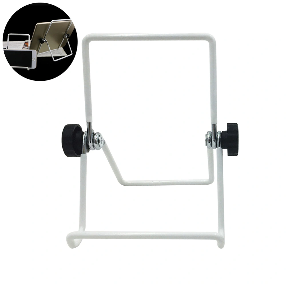 Tablet Computer Frame General Frame Mobile Phone Frame Desktop Metal Folding Wire Bracket for Tablet PC and Photo Frames (White)