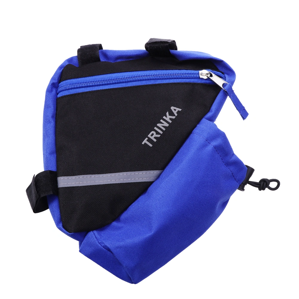 Cycling Storage Bag Triangle Frame Strap-On Pouch MTB Bag with Kettle Holder (Blue)