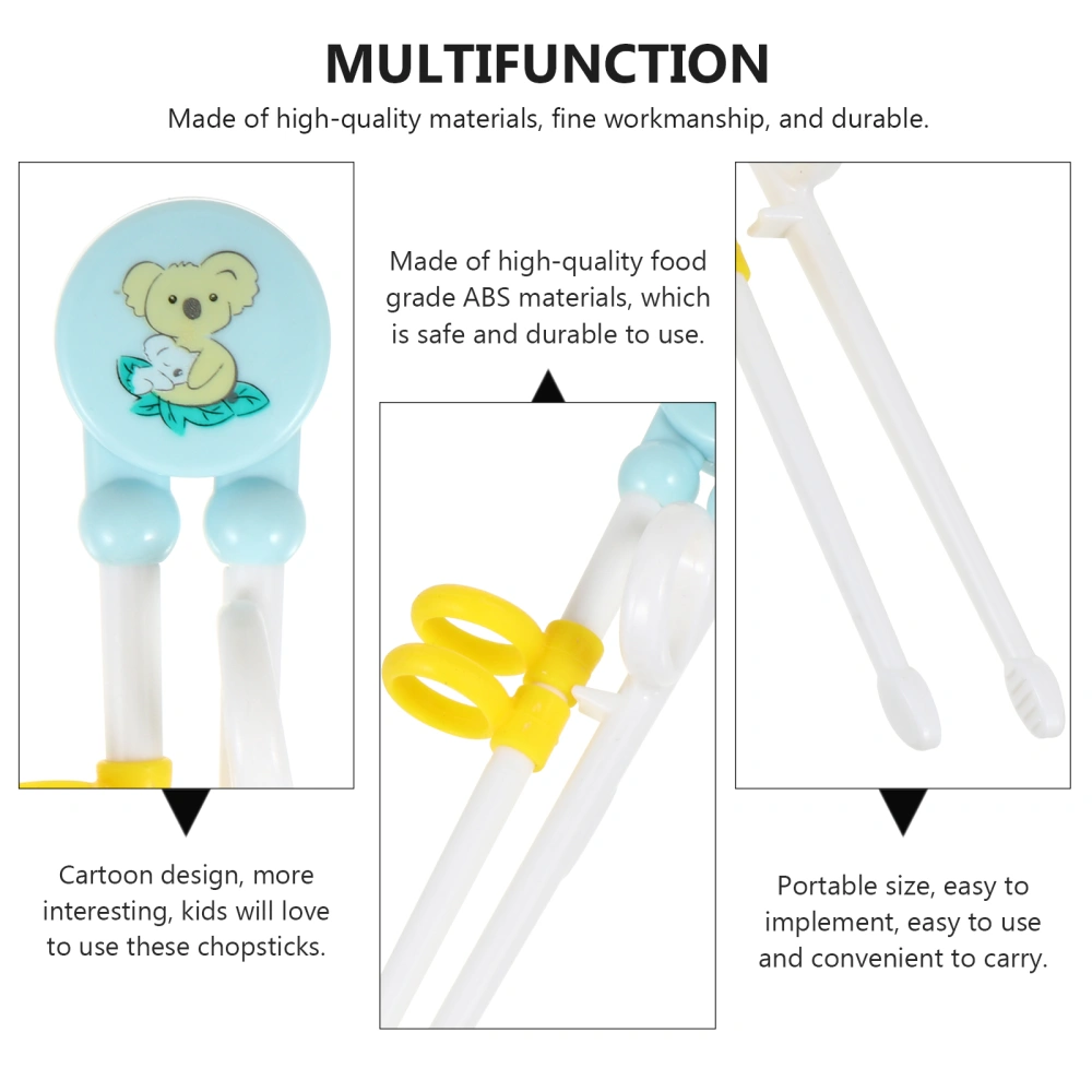 1 Pair Cartoon Training Chopsticks for Baby Food Grade Practice Chopsticks