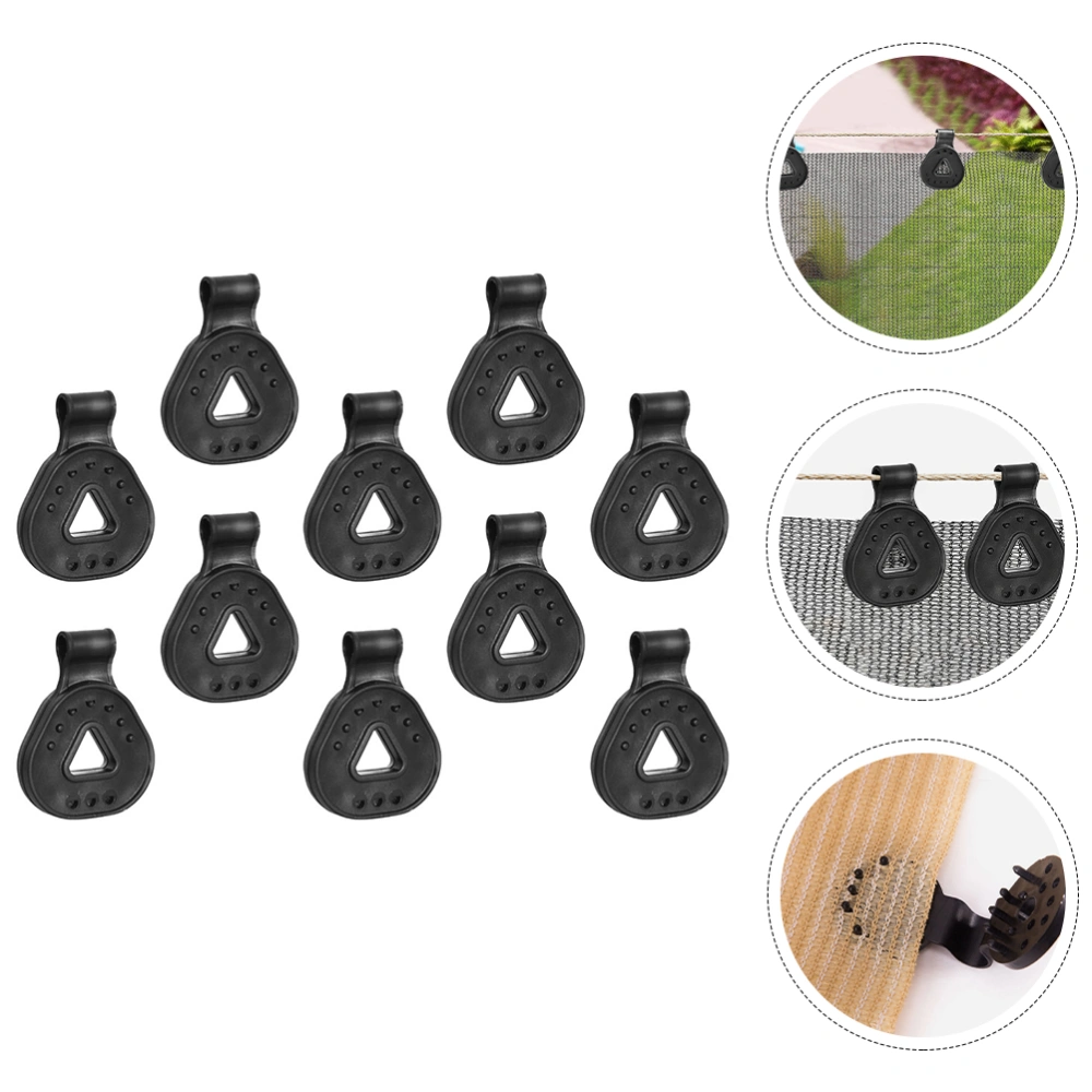 10Pcs Shade Cloth Clips Shade Netting Black Clips Shade Netting Fixing Clips Greenhouse Cloth Clips