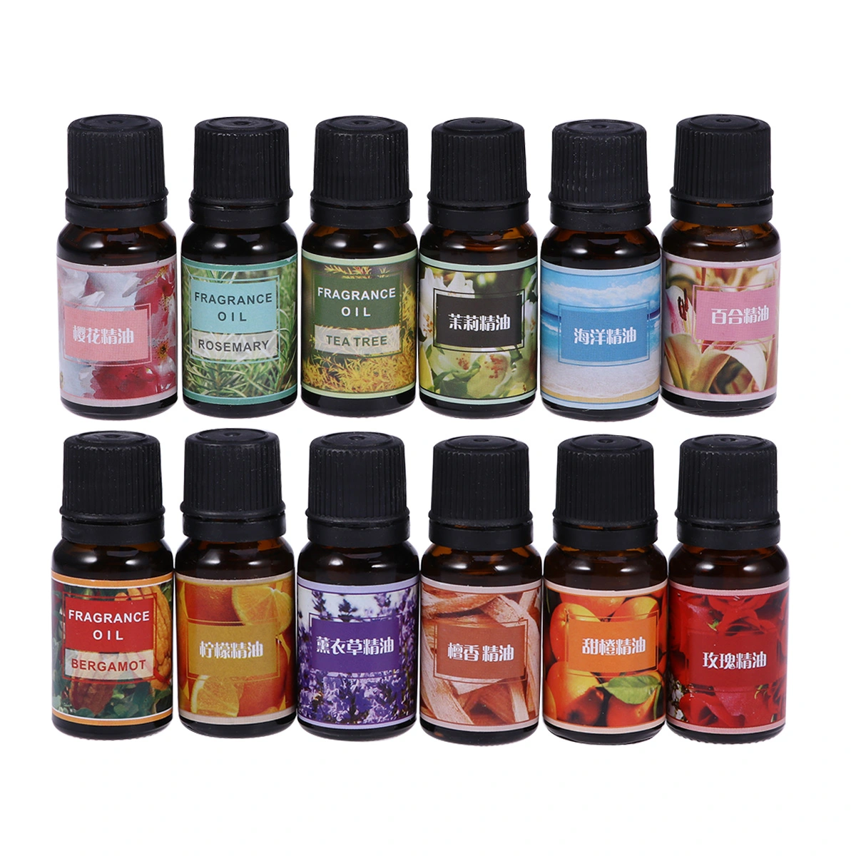 12Pcs 10ml Aromatherapy Essential Oils Water Soluble And Therapeutic Grade Gift Set Different Smell
