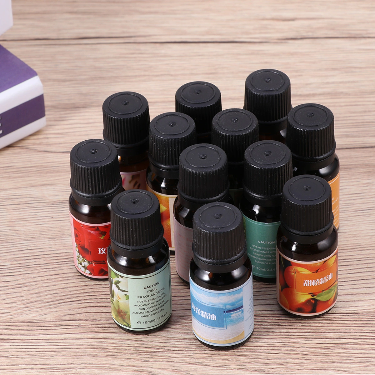 12Pcs 10ml Aromatherapy Essential Oils Water Soluble And Therapeutic Grade Gift Set Different Smell