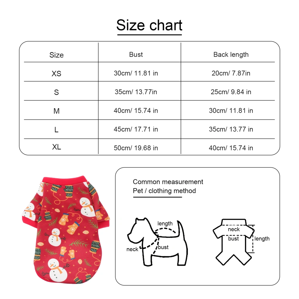 1Pc Xmas Printing Pet Clothing Decorative Pet Apparel Beautiful Dog Garment