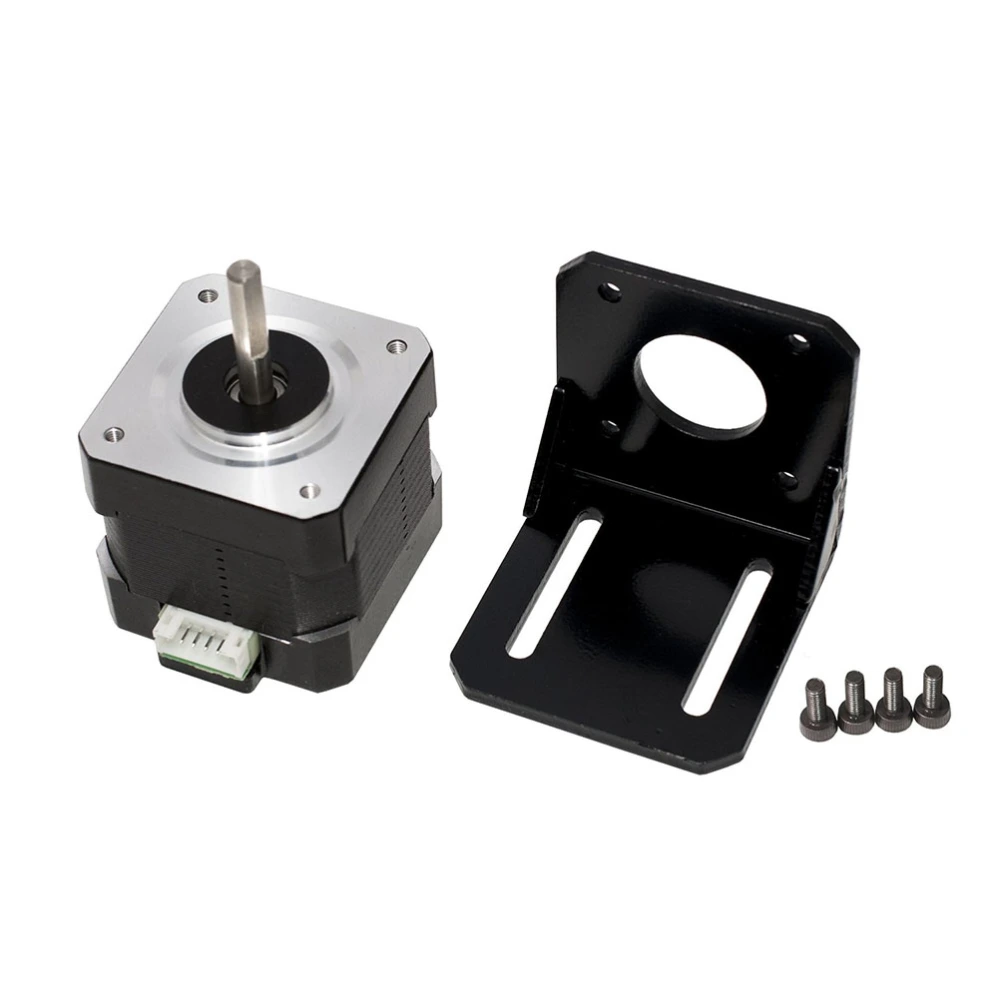 Nema 17 Bipolar Stepper Motor & Mounting Bracket OK42STH40-1704AC w/ 1M 4-pin Cable - 40mm 62 oz.in