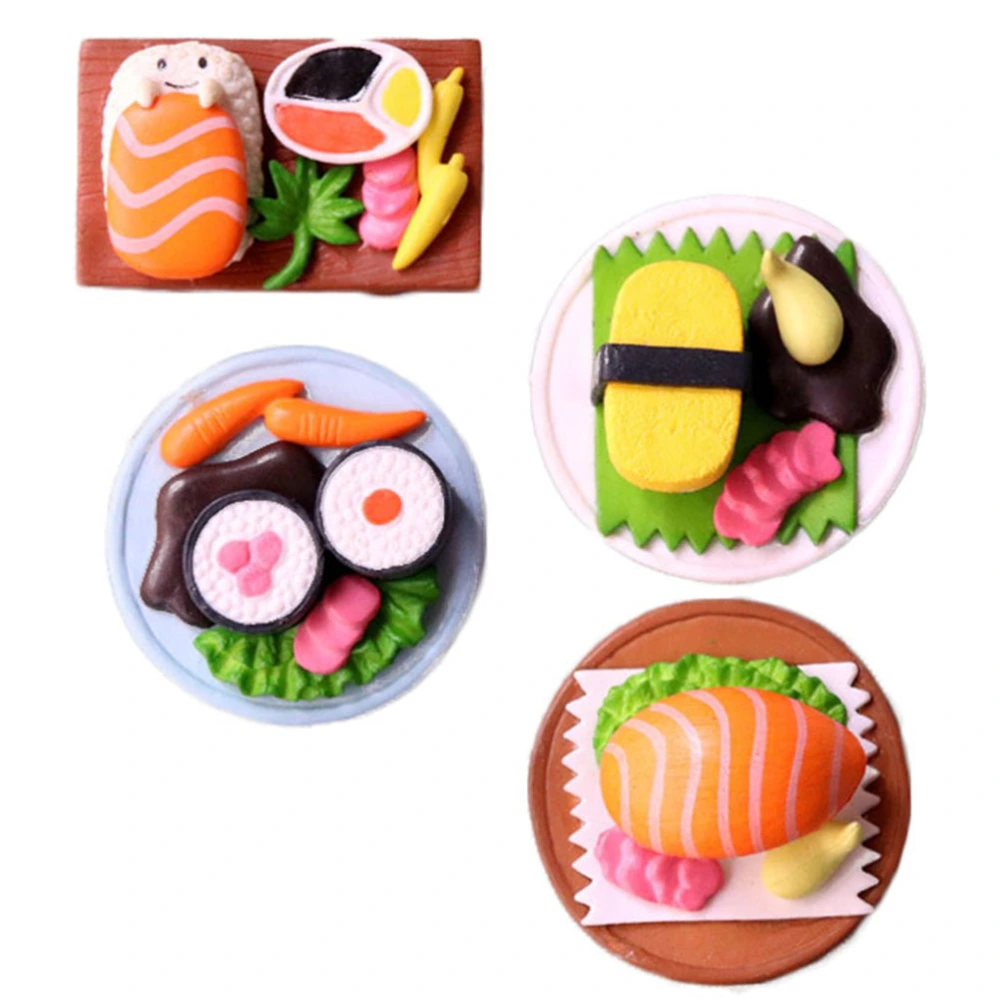 4Pcs Artificial Sushi Model Fake Food Realistic Japanese Food (Style Random)