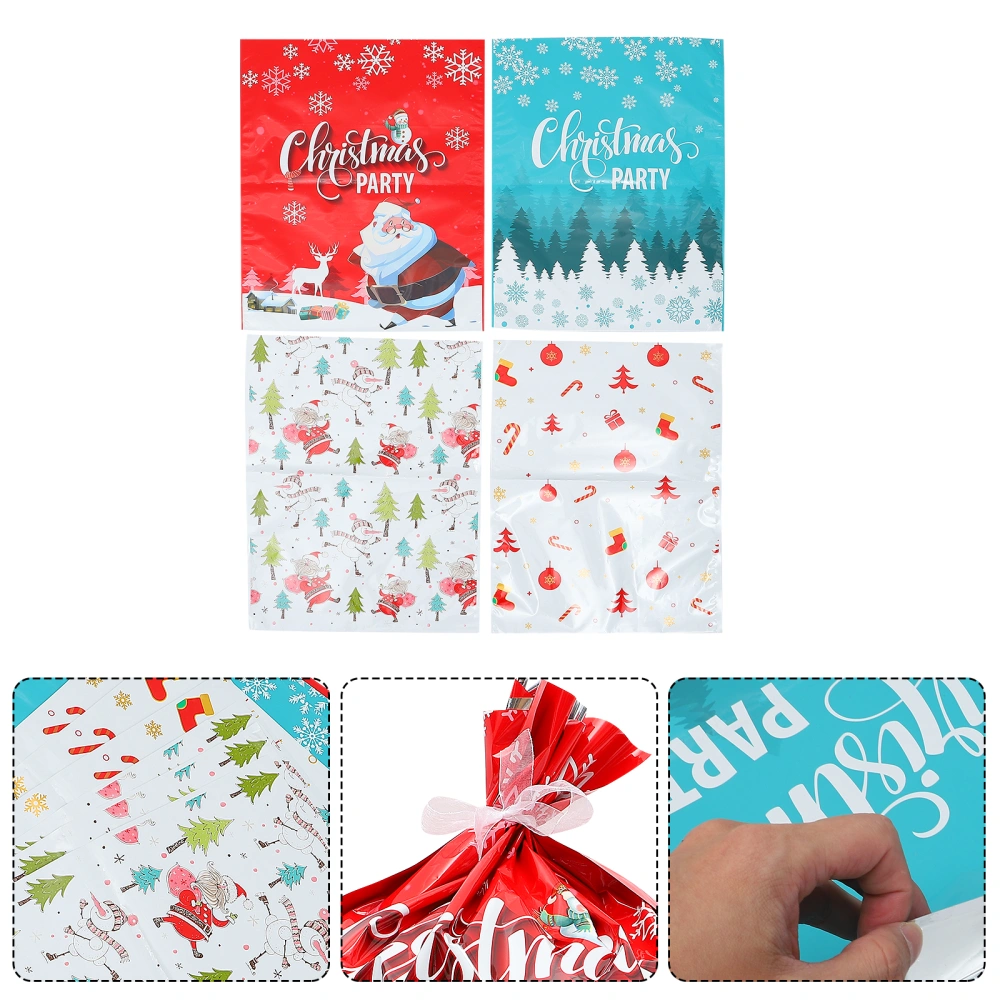 12 Pcs Christmas Candy Bags Xmas Gift Pouch Xmas Drawstring Biscuit Pouch