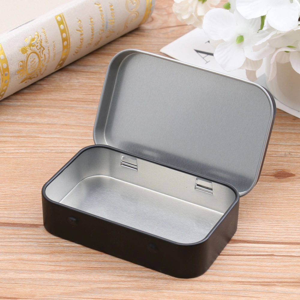 20PCS Portable Storage Box Iron Small Storage Box Mini Empty Tins Box Sturdy Storage Case Multi-purpose Storage Box (Black)