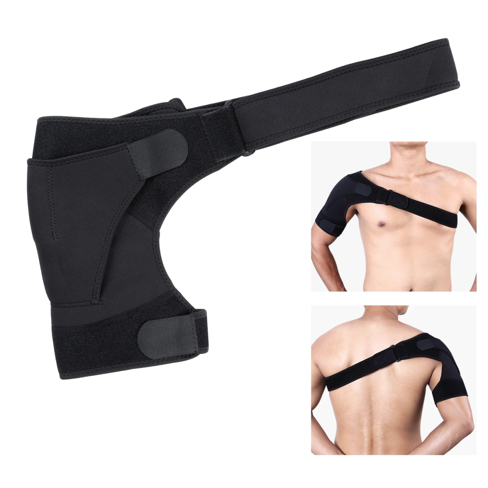 WINOMO Shoulder Brace For Men Women Breathable Support With Adjustable Strap for Rotator Cuffs AC Joint Dislocated Prevention Tear Injury Relieve Pain Stabilize Protect Shoulders (Black)