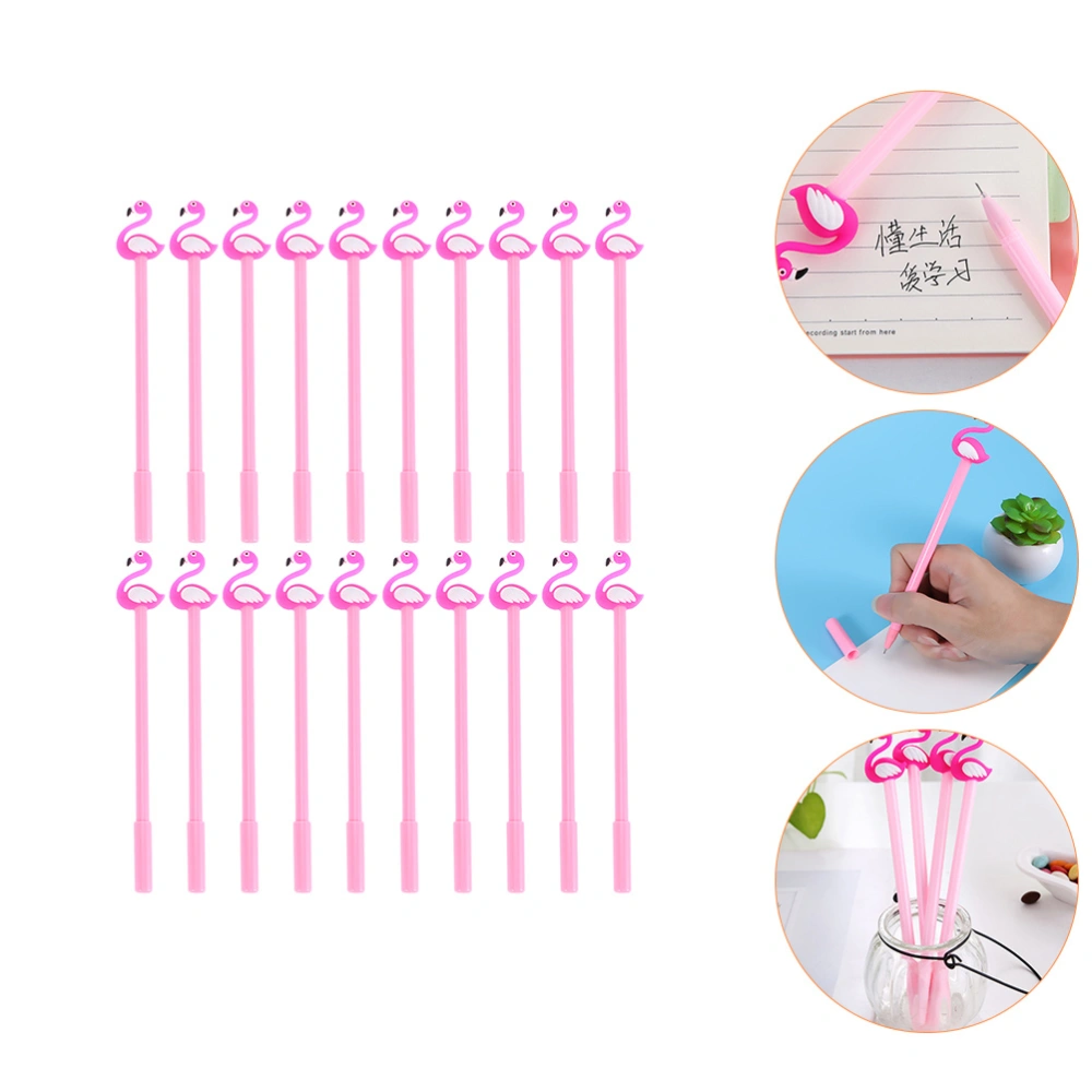 20Pcs Cartoon Gel Pen Sign Gel Pen Gift Gel Pen Flamingo Signing Gel Pens Kids Gift