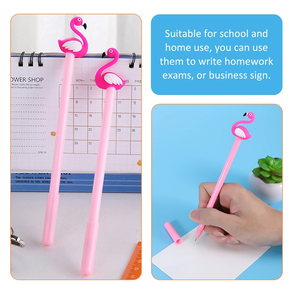 20Pcs Cartoon Gel Pen Sign Gel Pen Gift Gel Pen Flamingo Signing Gel Pens Kids Gift
