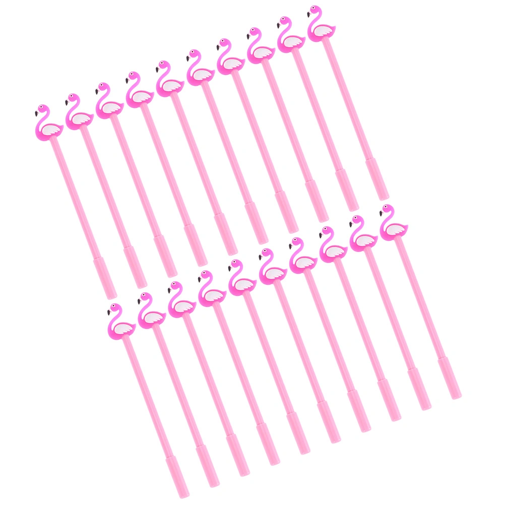 20Pcs Cartoon Gel Pen Sign Gel Pen Gift Gel Pen Flamingo Signing Gel Pens Kids Gift