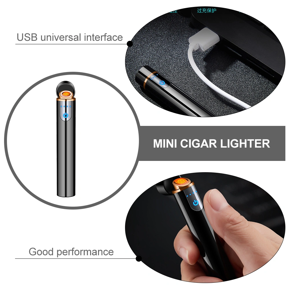 1 set Portable USB Charging Touch Control Cigarette Lighter Mini Cigar Lighter