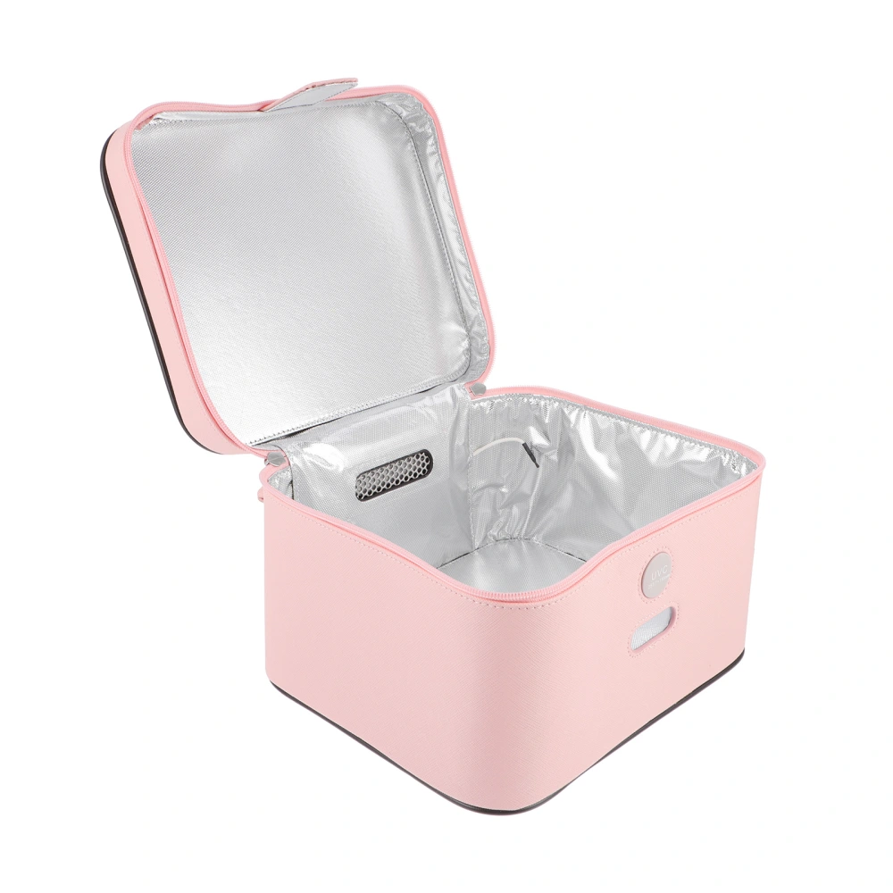 1Pc Durable UVC Ultraviolet Ray Sterilizer Bag Portable Sterilizing Box (Pink)