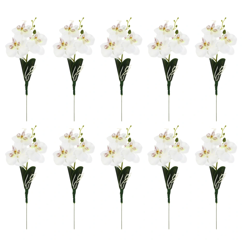 10pcs Artificial Orchid Flowers Stem Plant Realistic Flower Decor for Home Decor