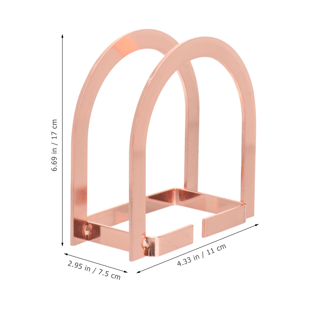 1pc Creative Tissue Holder Freestanding House Tissue Dispenser Stand (Rose Gold)