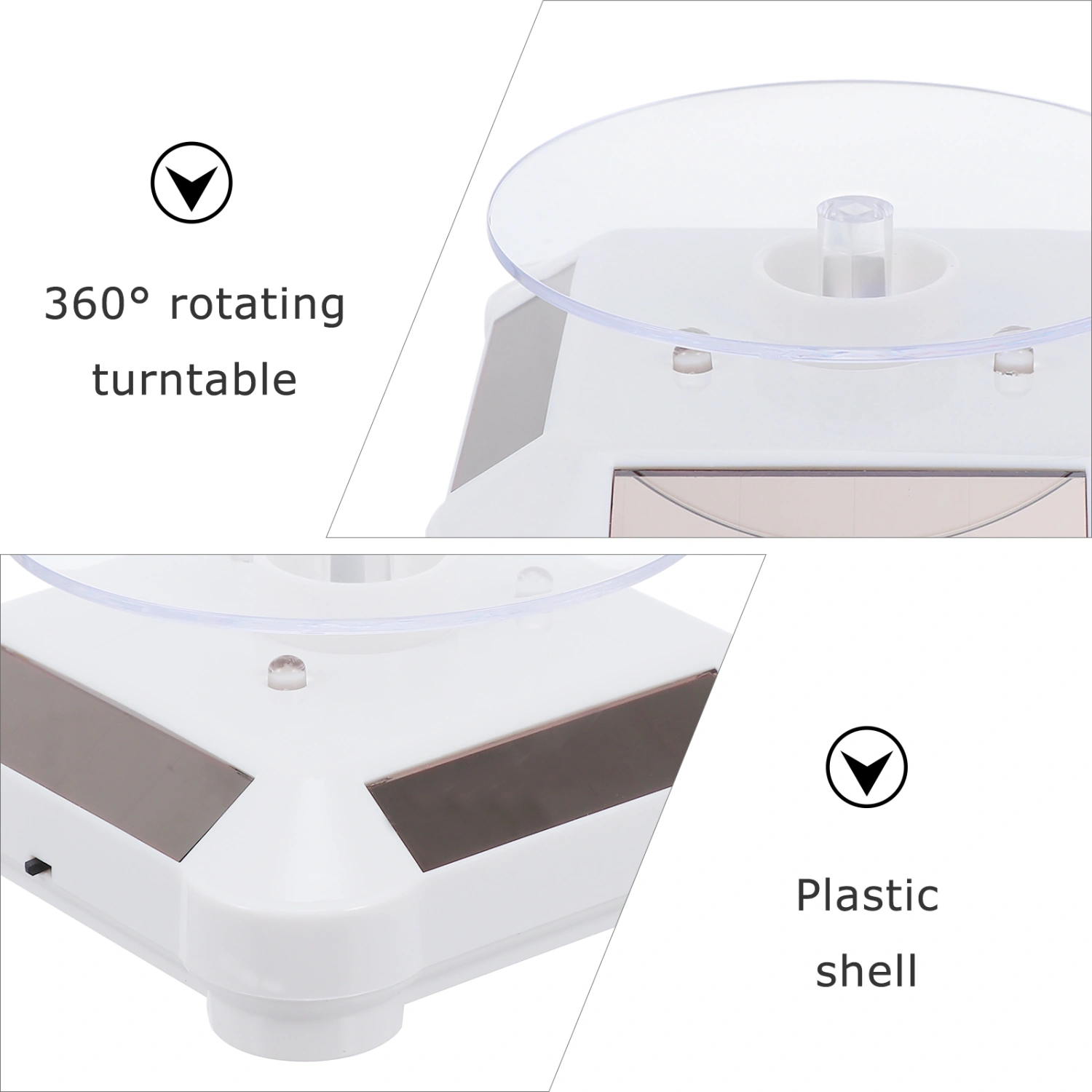 Solar Watch Display Stand 360° Rotating Turntable Jewelry Display Stand