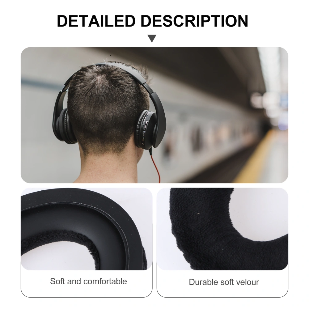 A Set of Replacement Comfortable Soundproof Earpads Ear Pads Cushions for Sennheiser HD515 HD518 HD555 HD558 HD595 PC360 (Black)