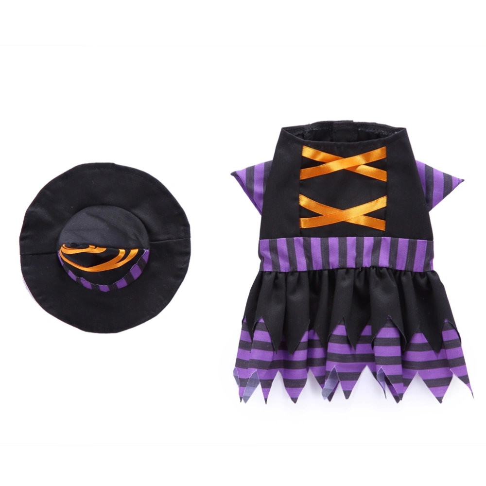 Halloween Funny Pet Costume Creative Witch Cosplay Clothes for Puppy Dog (Size S)