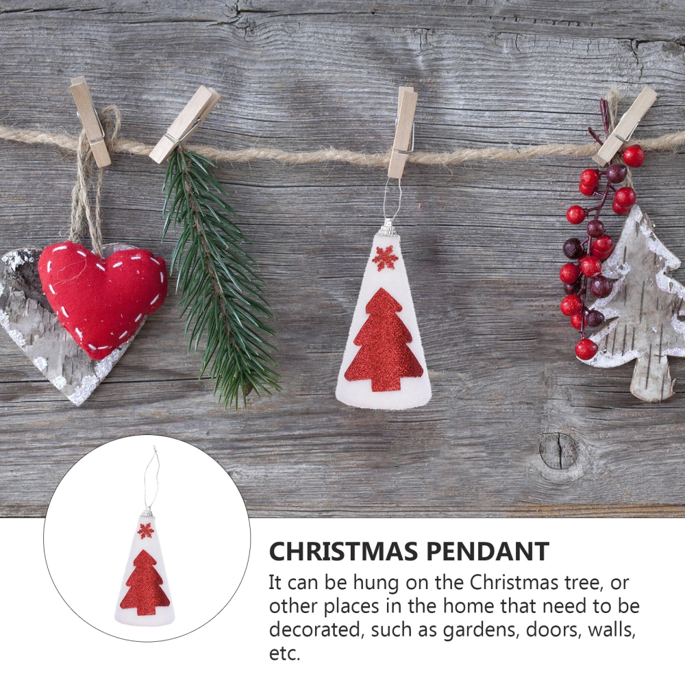 1pc Christmas Tree Hanging Xmas Tree Pendant Xmas Ornament Supply (White)