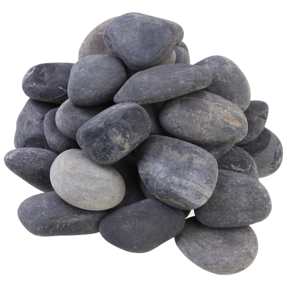 30pcs Painting Pebbles DIY Drawing Painting Stones Hand-painted DIY Polishing Pebbles 2-4cm(Black)