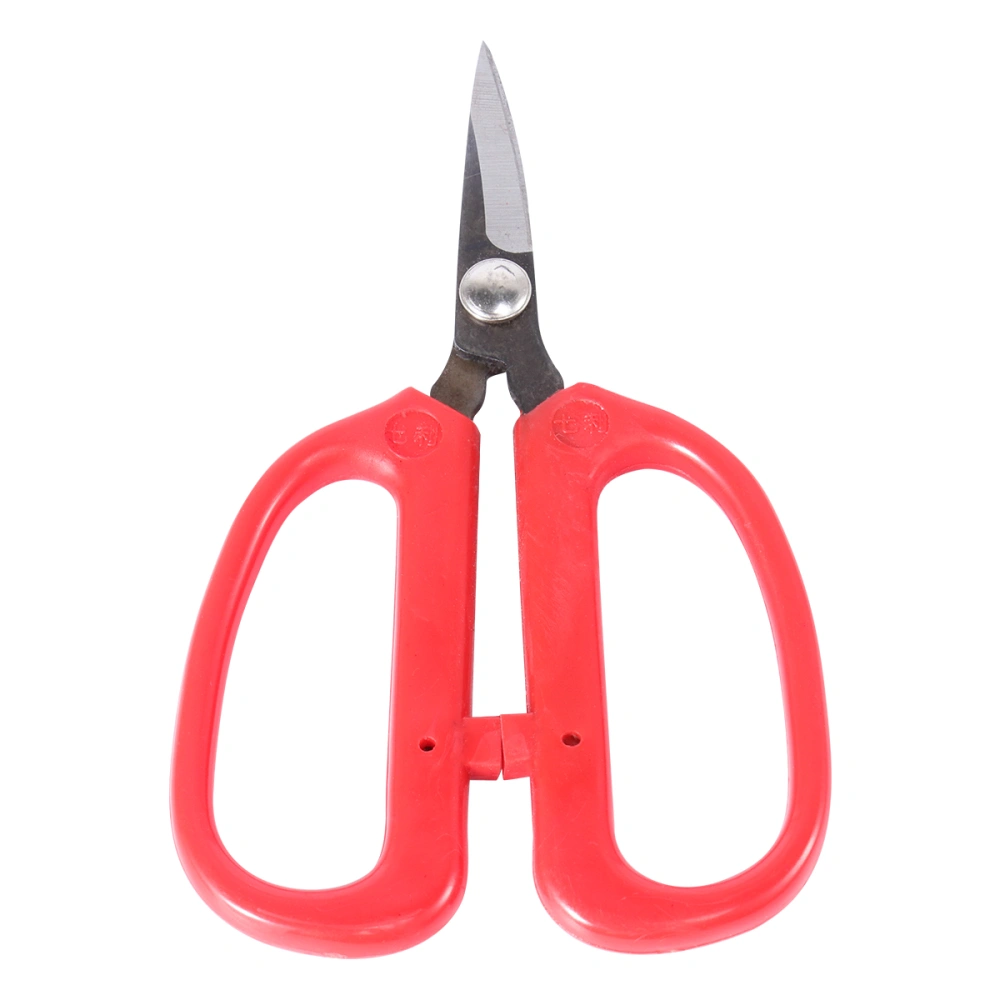 1pc Toe-spring Leather Scissors Fabric Leather Clothing Tailor's Scissors Household for Home (Red)