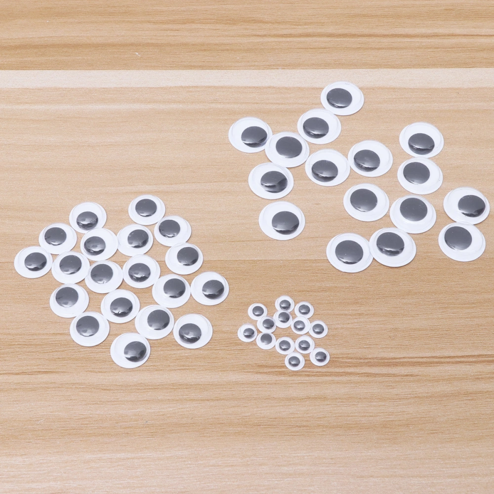 250 Pcs 6mm 12mm 15mm Self Adhesive Animal Toy Assembling Googly Eyes for Toys DIY Craft Decor