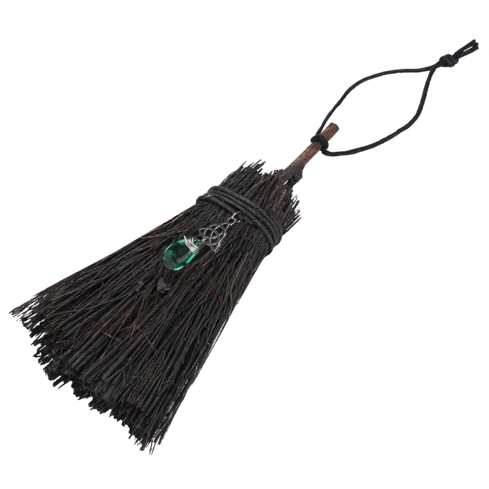 Mini Natural Craft Broom Halloween Witch Broom Ornament Pendant Decoration